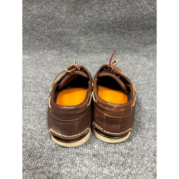 Timberland Boat Shoes Mens 9.5 Brown Leather Nautical Preppy Soft Summer - Picture 2 of 8